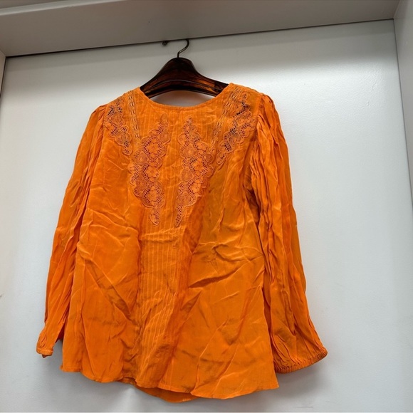 NWT FARM Rio Orange Lace Blouse - Picture 8 of 10